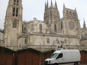 Eerste blik op de kathedraal van Burgos