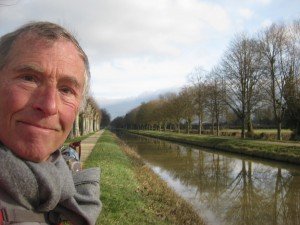 Walking many kms along the canal. Also filmed