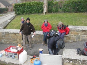 3-4 m. lopend buffet in ijskoude wind