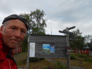 Hut Abiskojaure. Was mijn overnachtingsdoel. Toch maar 14 km. verder gelopen naar Abisko